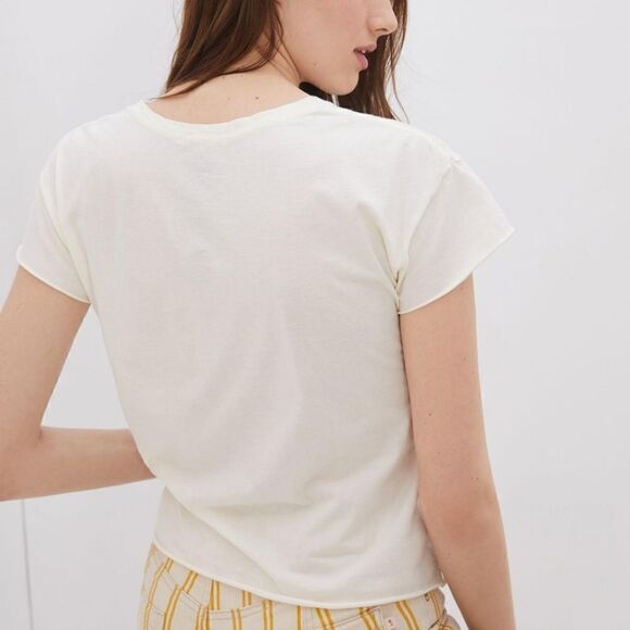 NWOT Anthropologie X Midnight Rider Gold Coast Cut Off Graphic Tee XS - Picture 3 of 6